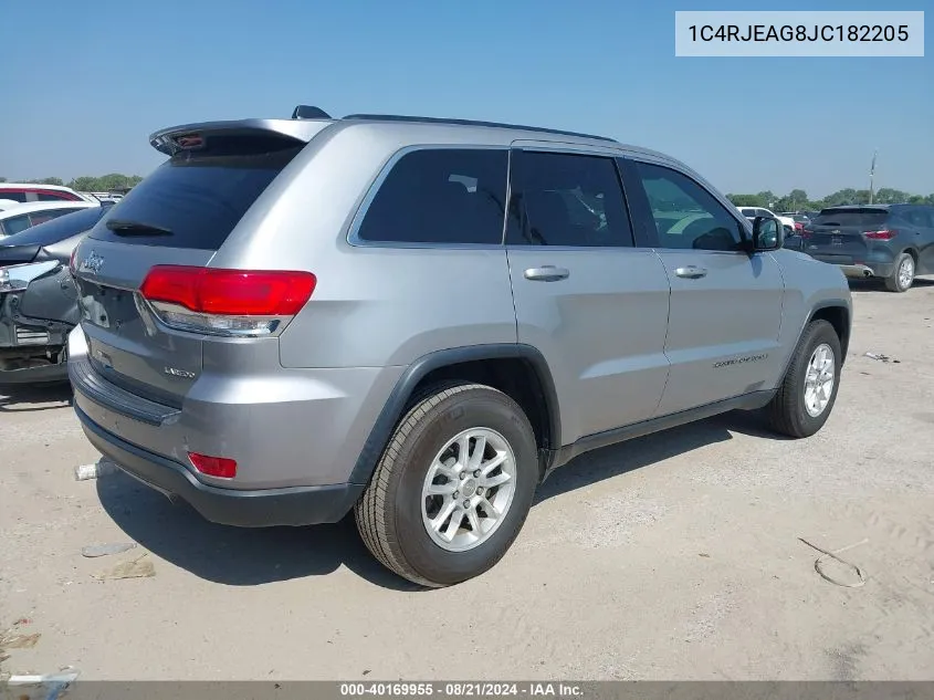 1C4RJEAG8JC182205 2018 Jeep Grand Cherokee Laredo 4X2