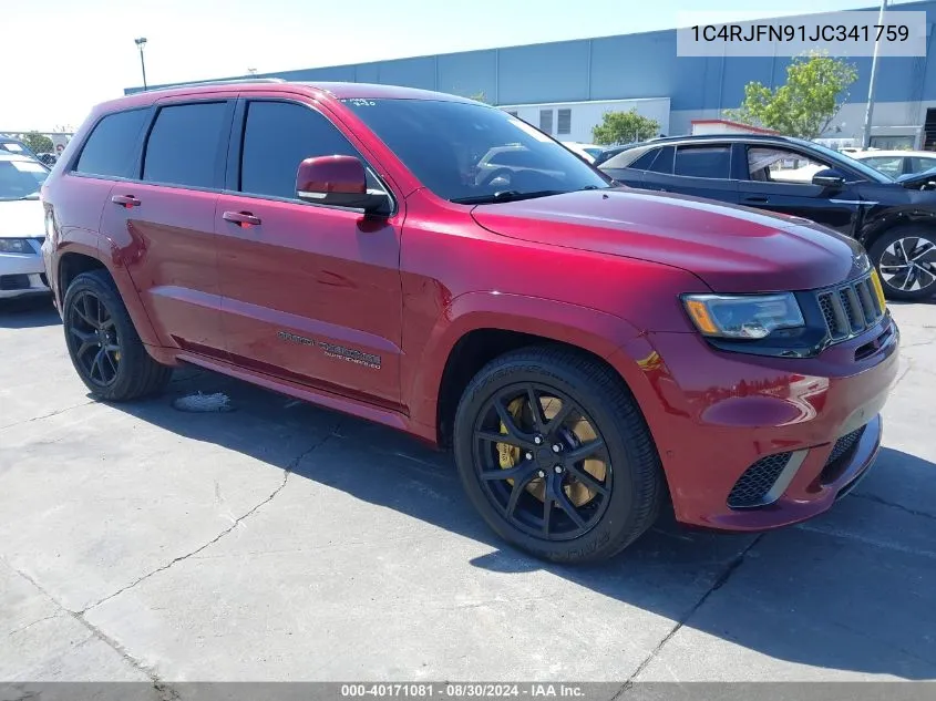 2018 Jeep Grand Cherokee Trackhawk 4X4 VIN: 1C4RJFN91JC341759 Lot: 40171081