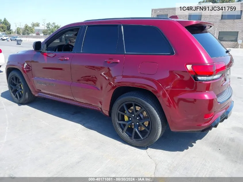 1C4RJFN91JC341759 2018 Jeep Grand Cherokee Trackhawk 4X4