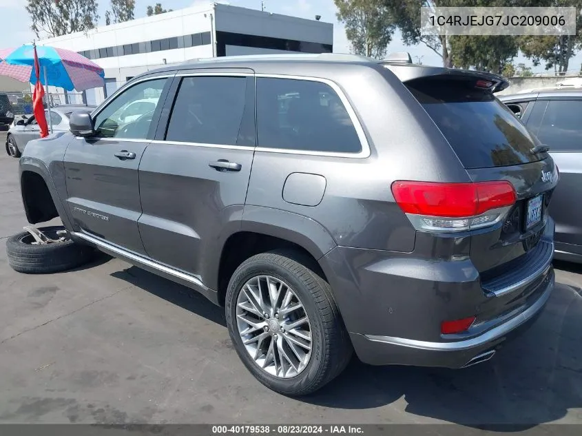 1C4RJEJG7JC209006 2018 Jeep Grand Cherokee Summit 4X2