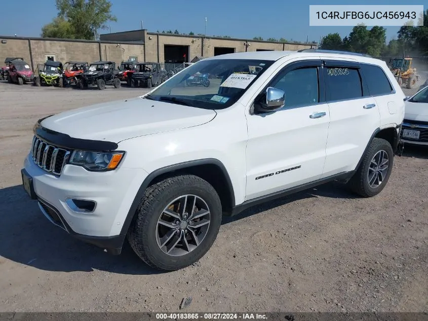 2018 Jeep Grand Cherokee Limited 4X4 VIN: 1C4RJFBG6JC456943 Lot: 40183865