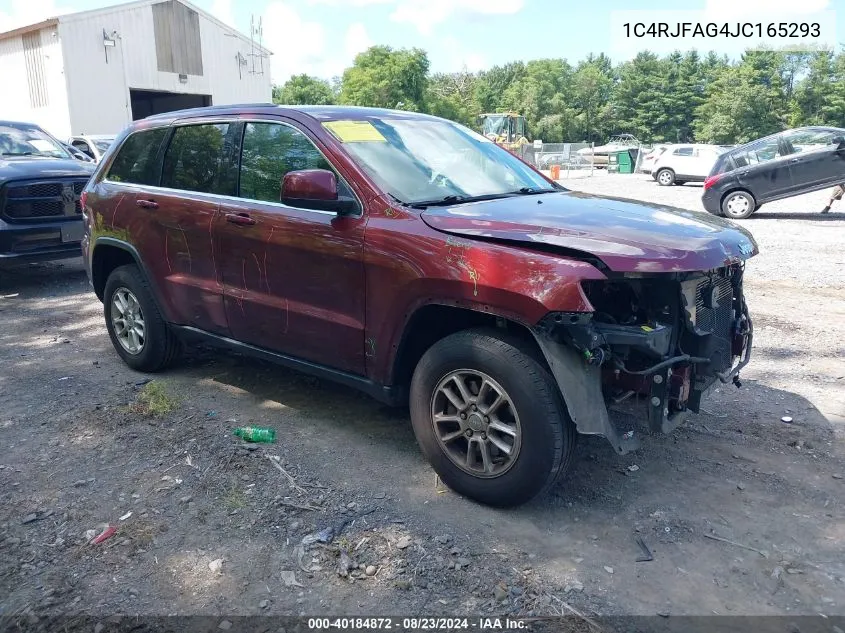 2018 Jeep Grand Cherokee Laredo 4X4 VIN: 1C4RJFAG4JC165293 Lot: 40184872