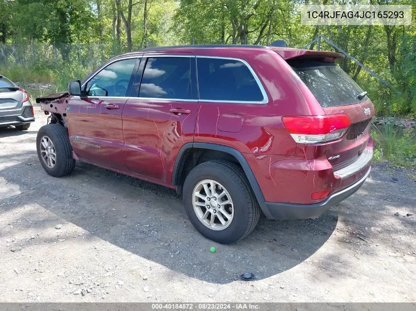 2018 Jeep Grand Cherokee Laredo 4X4 VIN: 1C4RJFAG4JC165293 Lot: 40184872