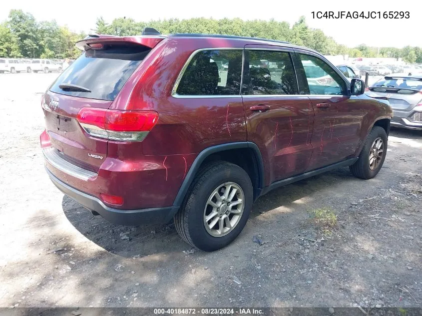 1C4RJFAG4JC165293 2018 Jeep Grand Cherokee Laredo 4X4