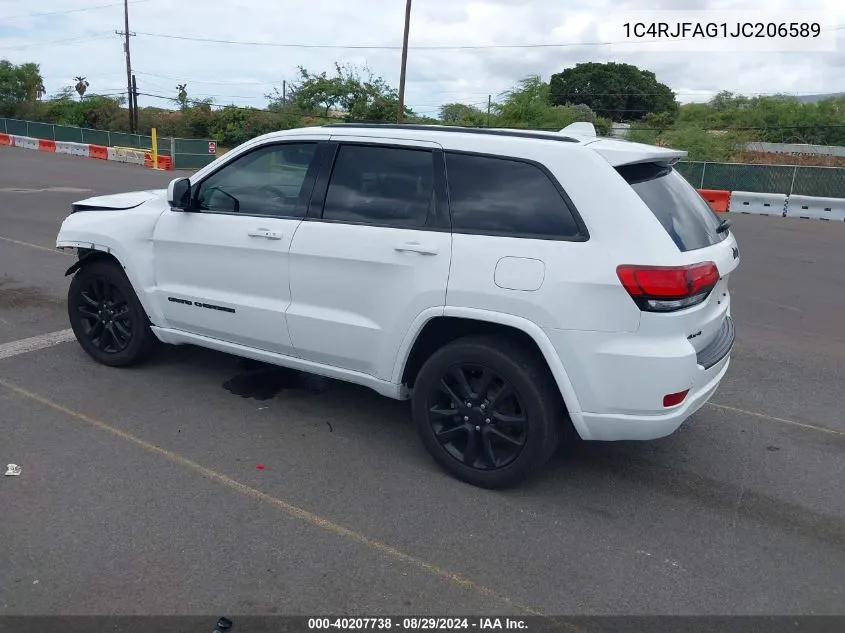 2018 Jeep Grand Cherokee Altitude 4X4 VIN: 1C4RJFAG1JC206589 Lot: 40207738