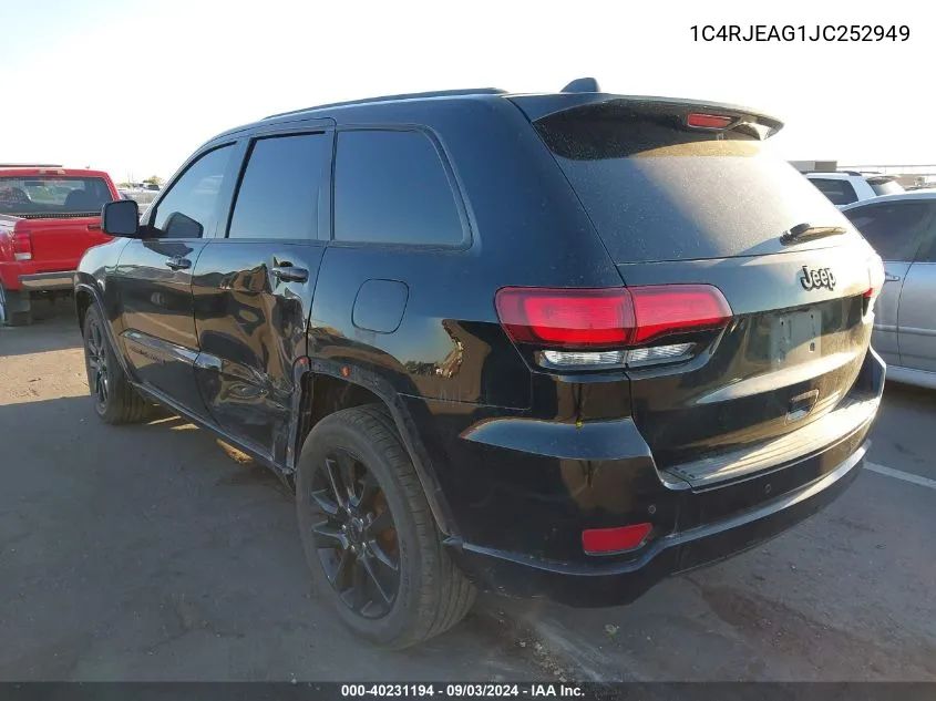 2018 Jeep Grand Cherokee Altitude 4X2 VIN: 1C4RJEAG1JC252949 Lot: 40231194