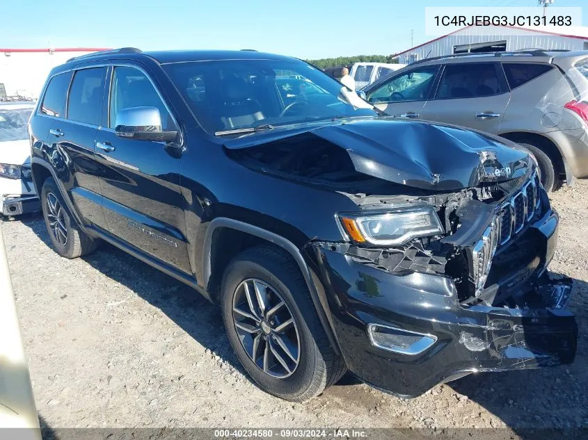 2018 Jeep Grand Cherokee Limited 4X2 VIN: 1C4RJEBG3JC131483 Lot: 40234580