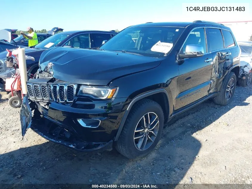 1C4RJEBG3JC131483 2018 Jeep Grand Cherokee Limited 4X2