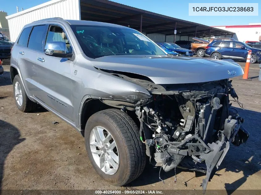 1C4RJFCG3JC238683 2018 Jeep Grand Cherokee Overland