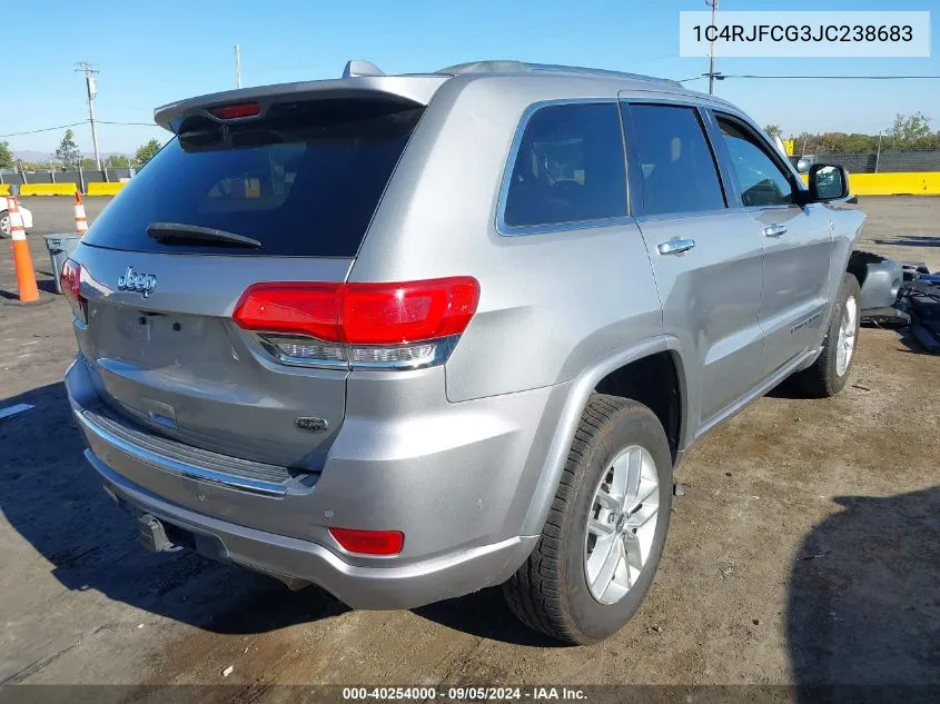 1C4RJFCG3JC238683 2018 Jeep Grand Cherokee Overland