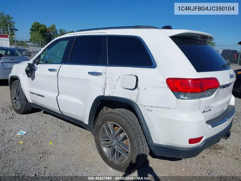 1C4RJFBG4JC350104 2018 Jeep Grand Cherokee Limited