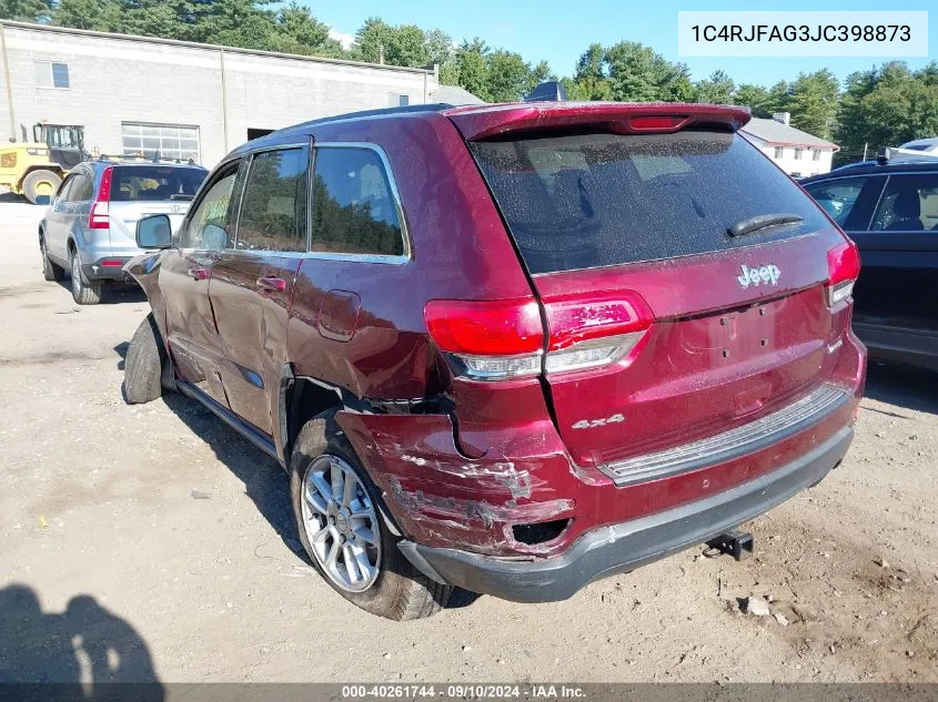 2018 Jeep Grand Cherokee Laredo 4X4 VIN: 1C4RJFAG3JC398873 Lot: 40261744