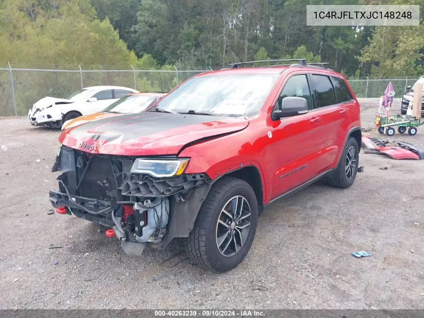 2018 Jeep Grand Cherokee Trailhawk 4X4 VIN: 1C4RJFLTXJC148248 Lot: 40263239