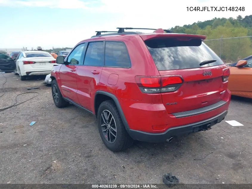 2018 Jeep Grand Cherokee Trailhawk 4X4 VIN: 1C4RJFLTXJC148248 Lot: 40263239