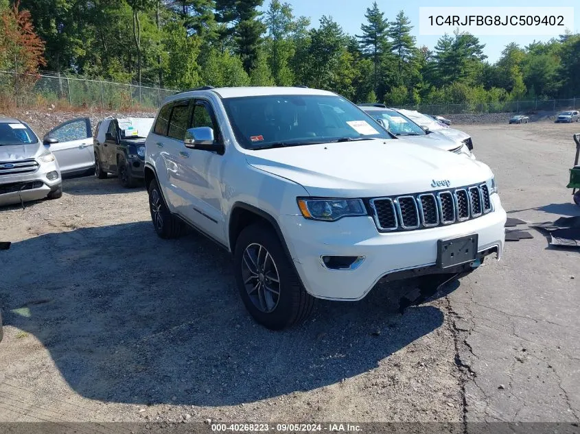 2018 Jeep Grand Cherokee Limited VIN: 1C4RJFBG8JC509402 Lot: 40268223