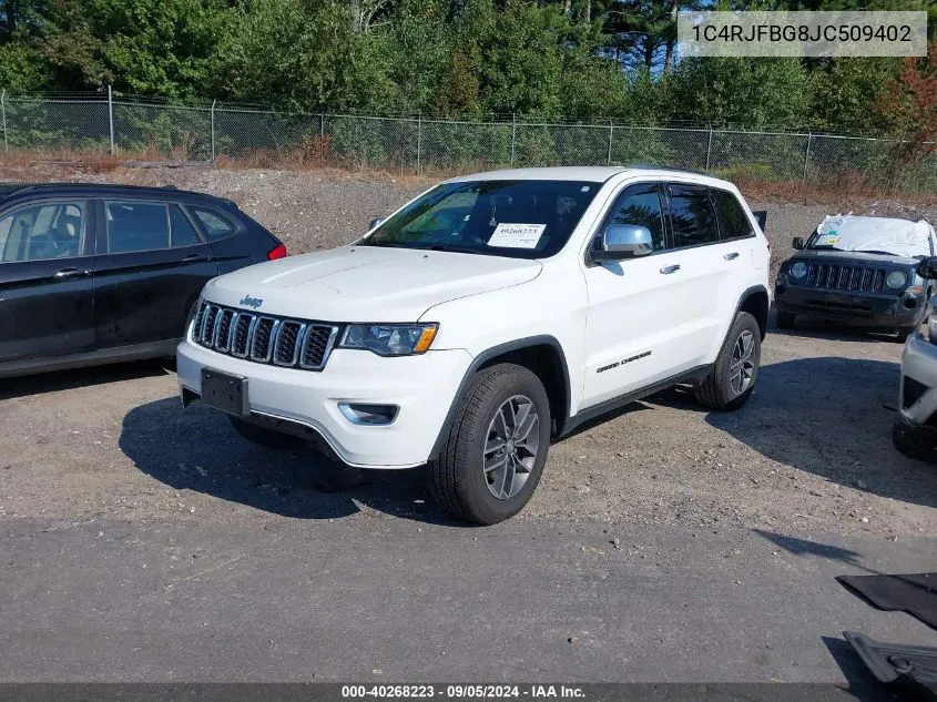 2018 Jeep Grand Cherokee Limited VIN: 1C4RJFBG8JC509402 Lot: 40268223