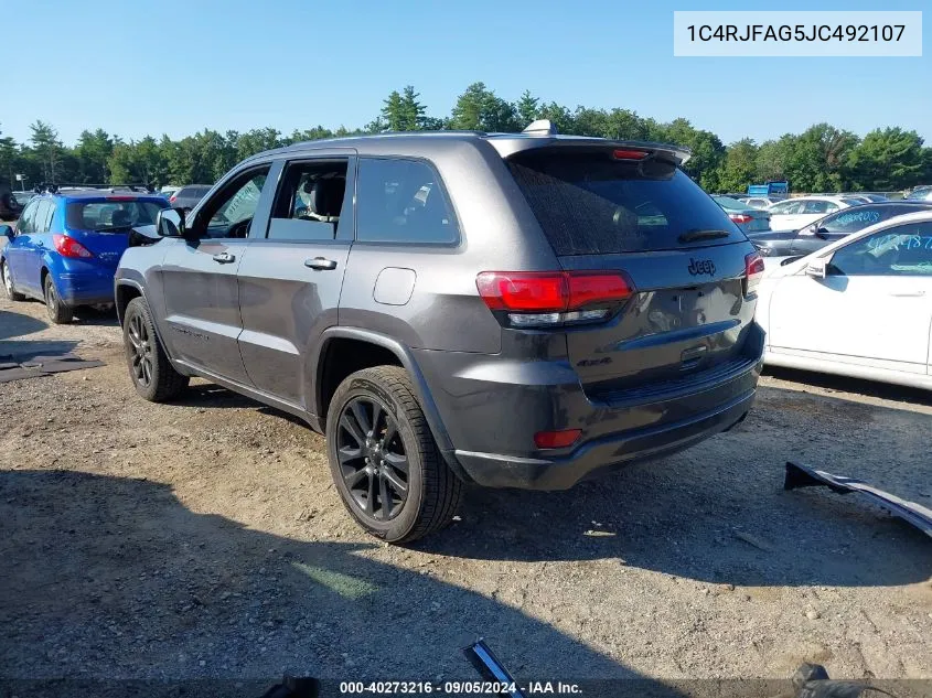 2018 Jeep Grand Cherokee Laredo VIN: 1C4RJFAG5JC492107 Lot: 40273216