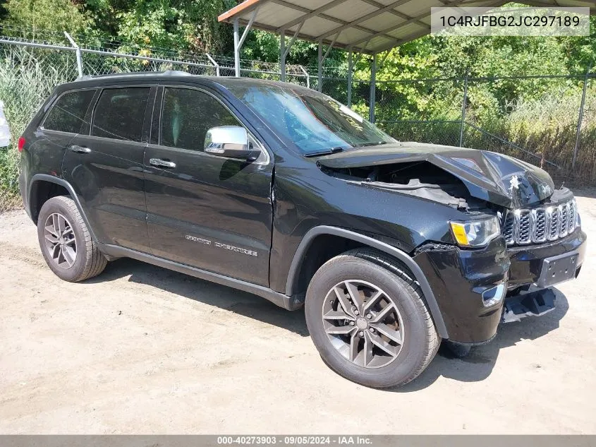 2018 Jeep Grand Cherokee Limited VIN: 1C4RJFBG2JC297189 Lot: 40273903