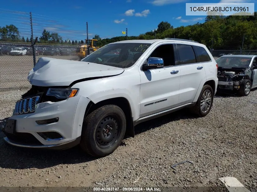 2018 Jeep Grand Cherokee Summit 4X4 VIN: 1C4RJFJG8JC143961 Lot: 40293747