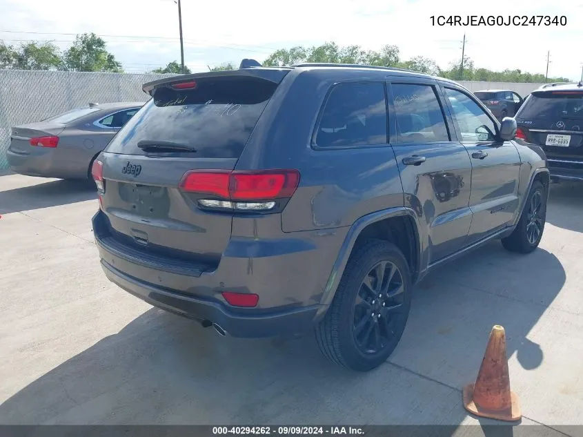 1C4RJEAG0JC247340 2018 Jeep Grand Cherokee Altitude 4X2