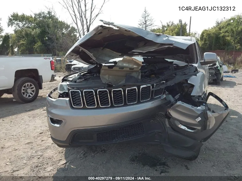 2018 Jeep Grand Cherokee Laredo 4X2 VIN: 1C4RJEAG1JC132312 Lot: 40297279