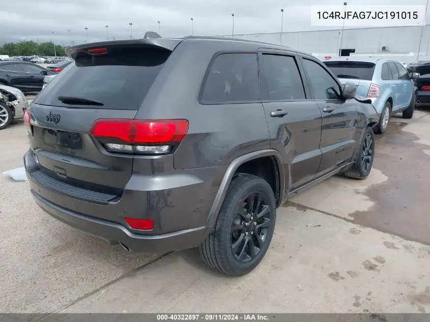 1C4RJFAG7JC191015 2018 Jeep Grand Cherokee Laredo