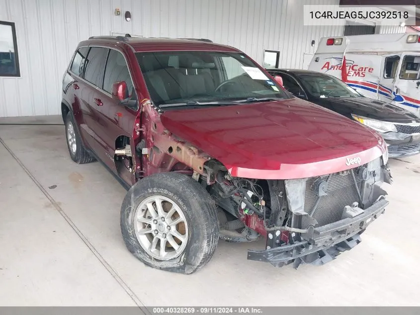 2018 Jeep Grand Cherokee Laredo E 4X2 VIN: 1C4RJEAG5JC392518 Lot: 40328269