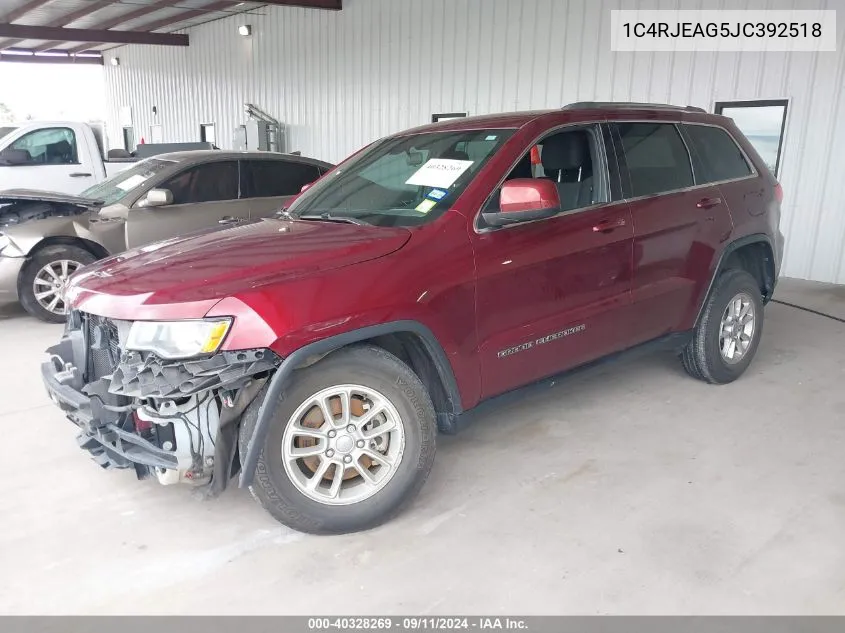 2018 Jeep Grand Cherokee Laredo E 4X2 VIN: 1C4RJEAG5JC392518 Lot: 40328269