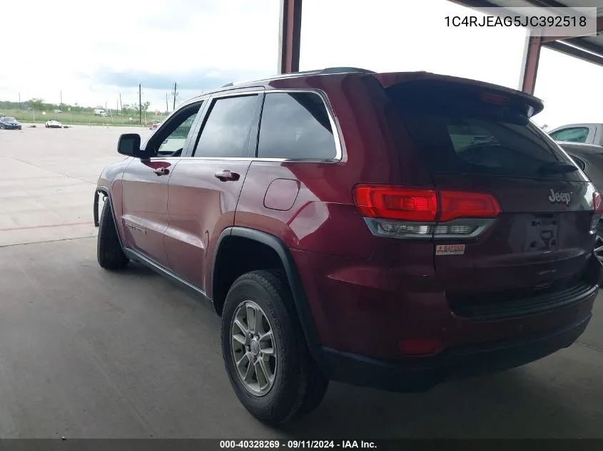 2018 Jeep Grand Cherokee Laredo E 4X2 VIN: 1C4RJEAG5JC392518 Lot: 40328269