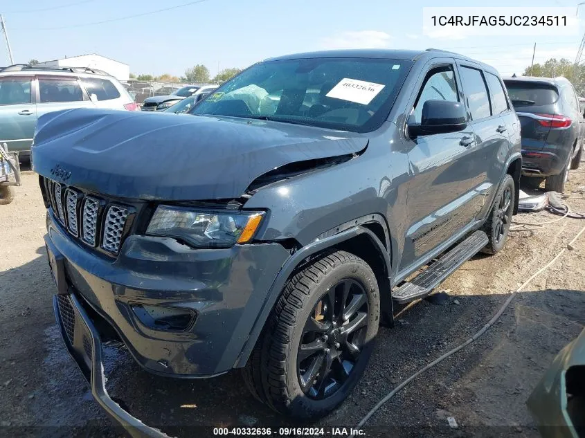 2018 Jeep Grand Cherokee Altitude 4X4 VIN: 1C4RJFAG5JC234511 Lot: 40332636