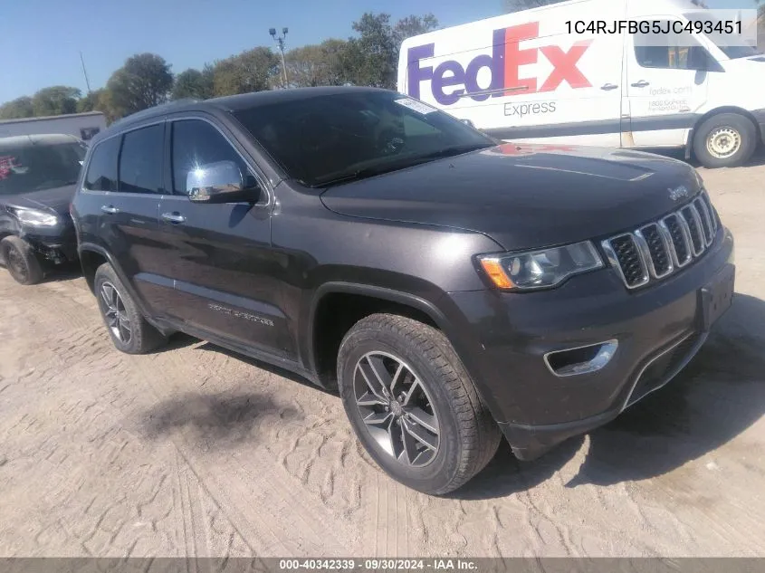 2018 Jeep Grand Cherokee Limited 4X4 VIN: 1C4RJFBG5JC493451 Lot: 40342339