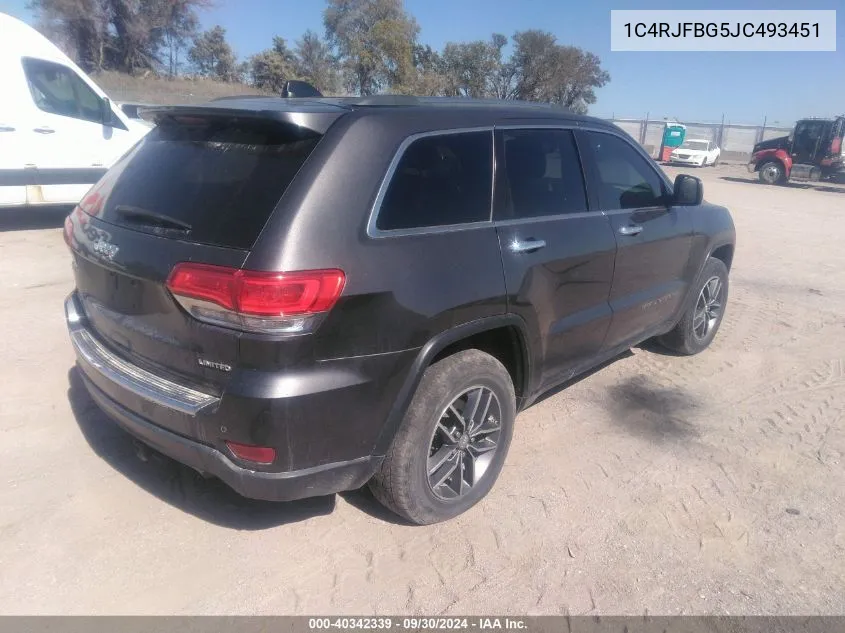 1C4RJFBG5JC493451 2018 Jeep Grand Cherokee Limited 4X4