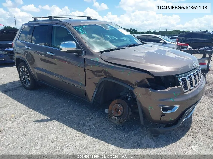 2018 Jeep Grand Cherokee Limited 4X4 VIN: 1C4RJFBG6JC362108 Lot: 40349160