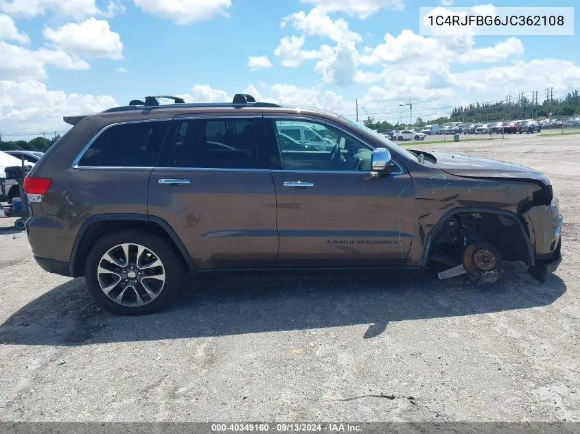 2018 Jeep Grand Cherokee Limited 4X4 VIN: 1C4RJFBG6JC362108 Lot: 40349160