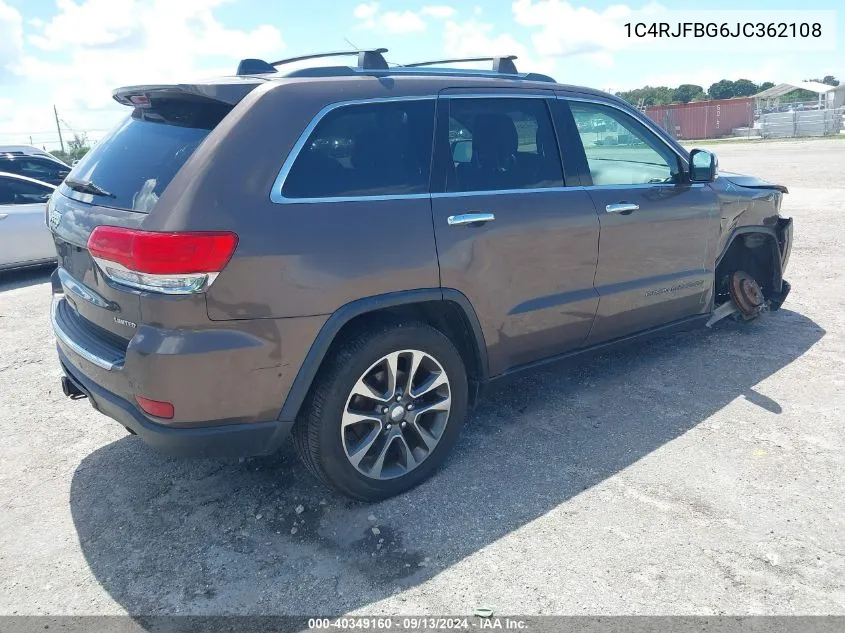 1C4RJFBG6JC362108 2018 Jeep Grand Cherokee Limited 4X4