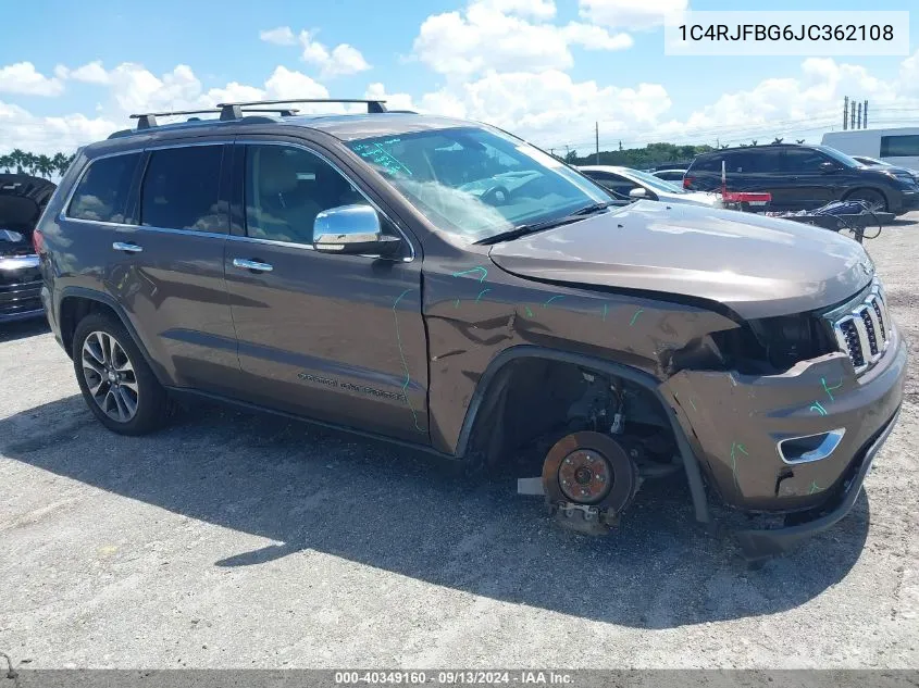 2018 Jeep Grand Cherokee Limited 4X4 VIN: 1C4RJFBG6JC362108 Lot: 40349160