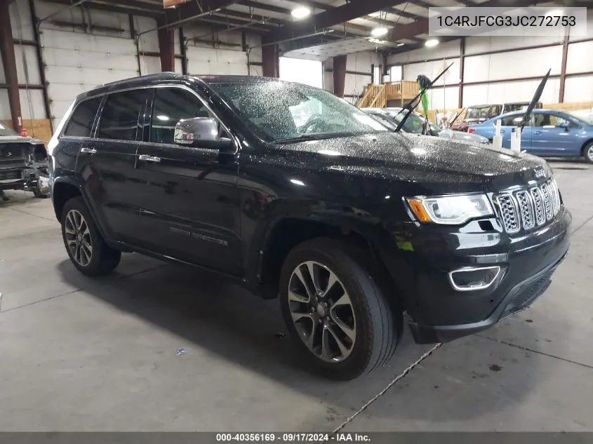 2018 Jeep Grand Cherokee Overland 4X4 VIN: 1C4RJFCG3JC272753 Lot: 40356169