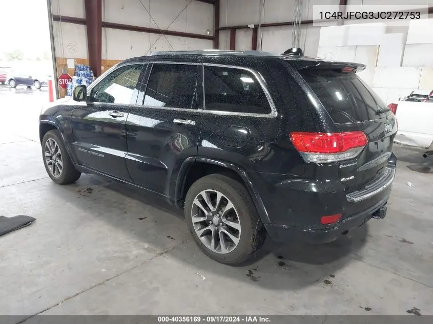 2018 Jeep Grand Cherokee Overland 4X4 VIN: 1C4RJFCG3JC272753 Lot: 40356169