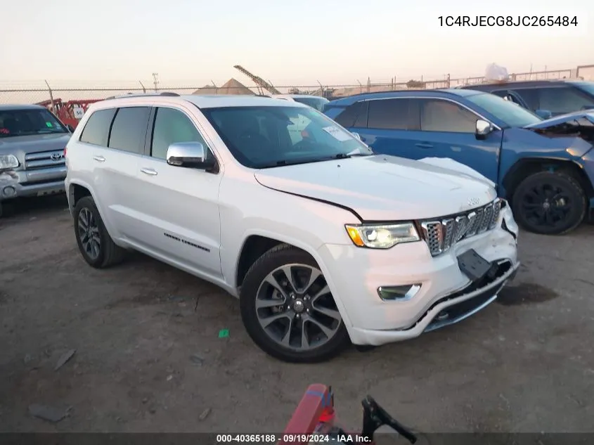 1C4RJECG8JC265484 2018 Jeep Grand Cherokee Overland 4X2