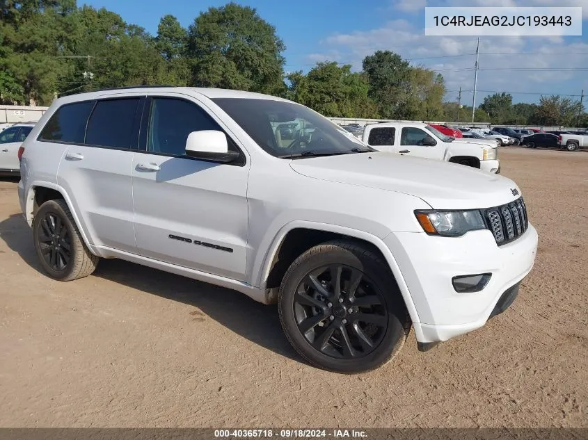 2018 Jeep Grand Cherokee Laredo VIN: 1C4RJEAG2JC193443 Lot: 40365718