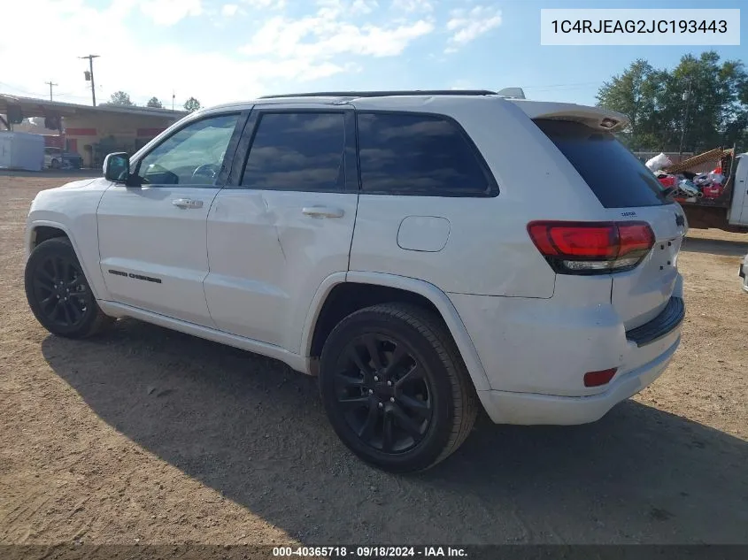 2018 Jeep Grand Cherokee Laredo VIN: 1C4RJEAG2JC193443 Lot: 40365718