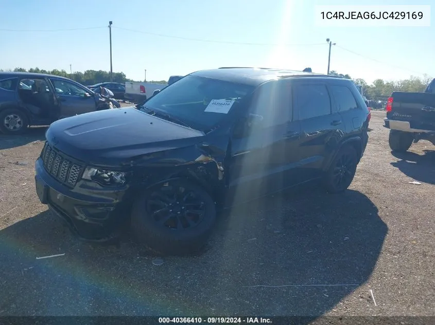 1C4RJEAG6JC429169 2018 Jeep Grand Cherokee Altitude 4X2