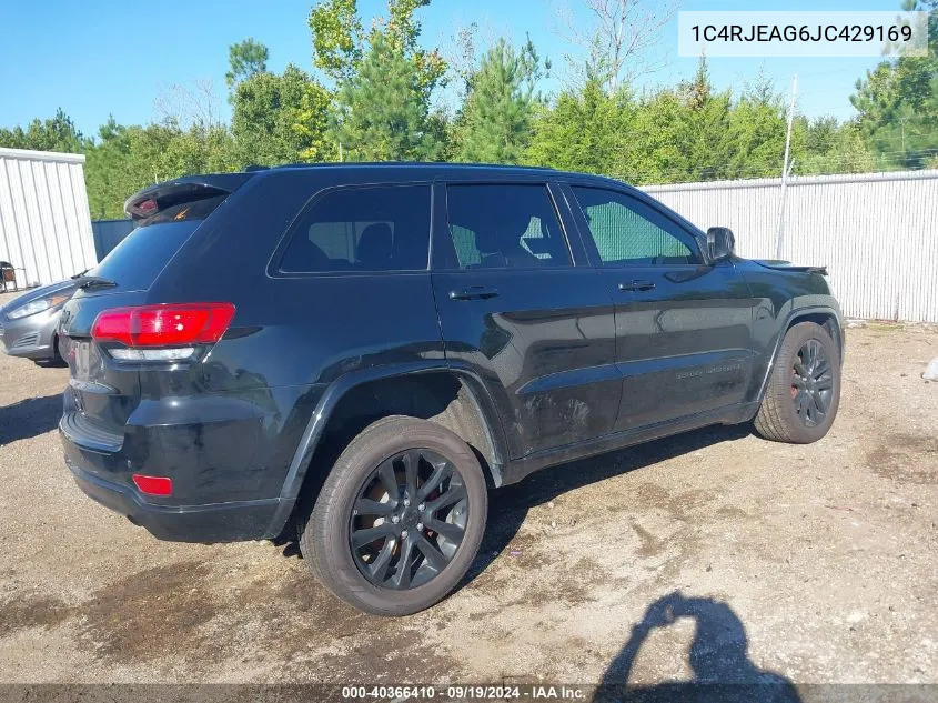 2018 Jeep Grand Cherokee Altitude 4X2 VIN: 1C4RJEAG6JC429169 Lot: 40366410