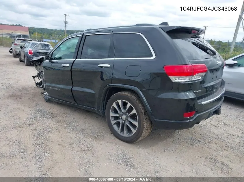 2018 Jeep Grand Cherokee Overland 4X4 VIN: 1C4RJFCG4JC343068 Lot: 40367488