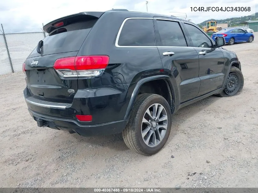 1C4RJFCG4JC343068 2018 Jeep Grand Cherokee Overland 4X4