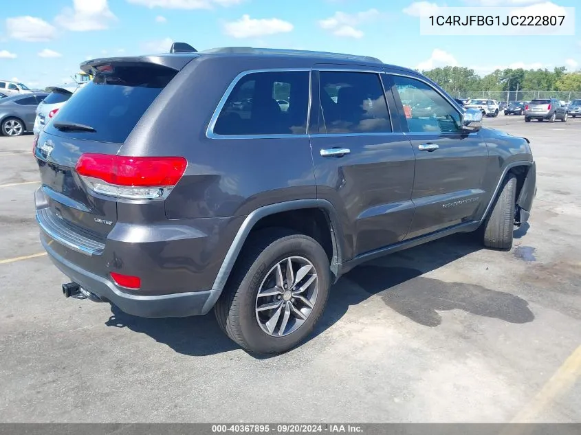 1C4RJFBG1JC222807 2018 Jeep Grand Cherokee Limited 4X4