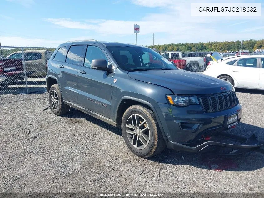 2018 Jeep Grand Cherokee Trailhawk 4X4 VIN: 1C4RJFLG7JC218632 Lot: 40381385