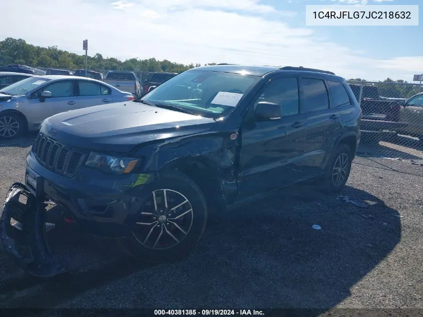 2018 Jeep Grand Cherokee Trailhawk 4X4 VIN: 1C4RJFLG7JC218632 Lot: 40381385