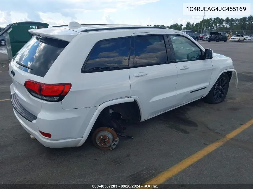 2018 Jeep Grand Cherokee Altitude 4X2 VIN: 1C4RJEAG4JC455169 Lot: 40387283