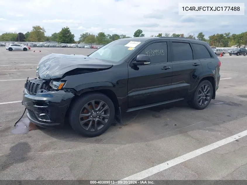 2018 Jeep Grand Cherokee High Altitude 4X4 VIN: 1C4RJFCTXJC177488 Lot: 40389513